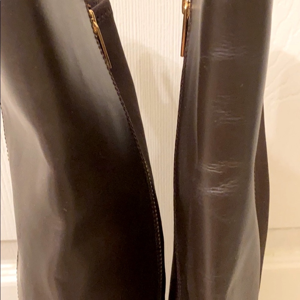 New MICHAEL Kors Leather & Stretch Tall Boots 7.5 - Picture 10 of 15